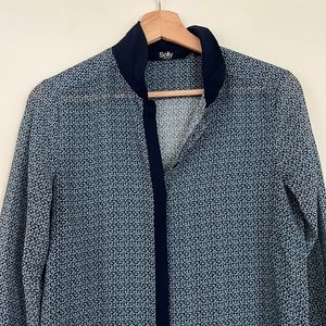 Beautiful Blue color shiffon shirt for office and casual purpose